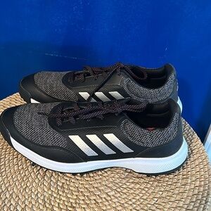 New Adidas Women's Tech Response 2.0 Black Silver Golf Shoes Size 10